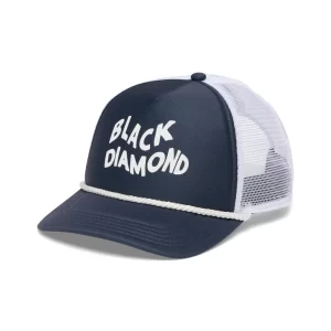 FLAT BILL TRUCKER HAT Charcoal-White Wavy