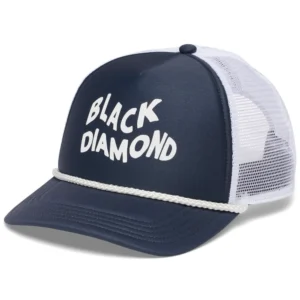 FLAT BILL TRUCKER HAT Charcoal-White Wavy
